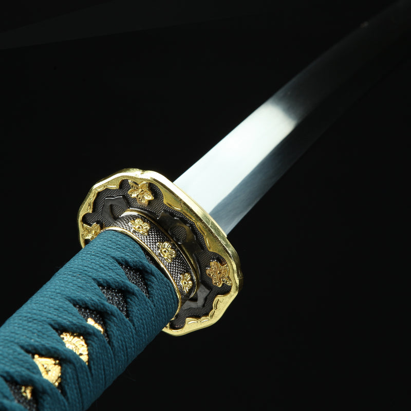Handmade Japanese Tachi Odachi Sword Spring Steel With Orange Scabbard