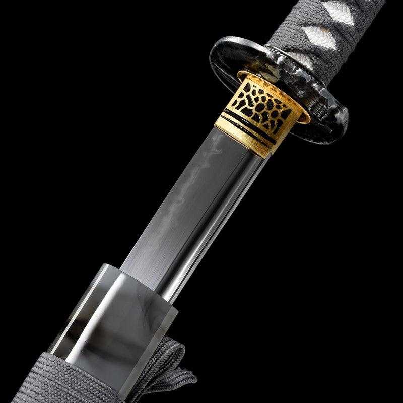 Handmade Japanese Sword T10 Carbon Steel Katana With Clay Tempered Real Hamon