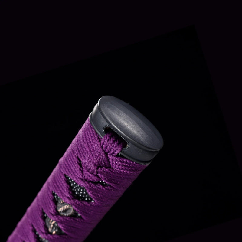 Purple blade samurai katana, expertly handcrafted for a bold and unique appearance