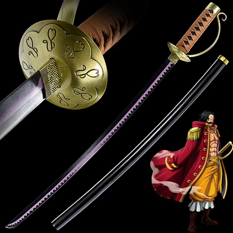 One Piece Carbon Steel Gol D Roger′s Sword Anime Cosplay