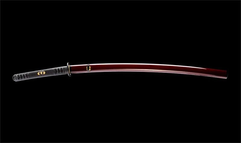 Hand Made 1060 Carbon Steel Samurai Swords Red Katana
